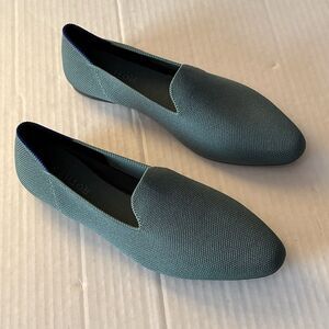 ROTHYS The Almond Loafer Blue Sage Size 9.5 Casual Cushioned Slip On Flat Shoes